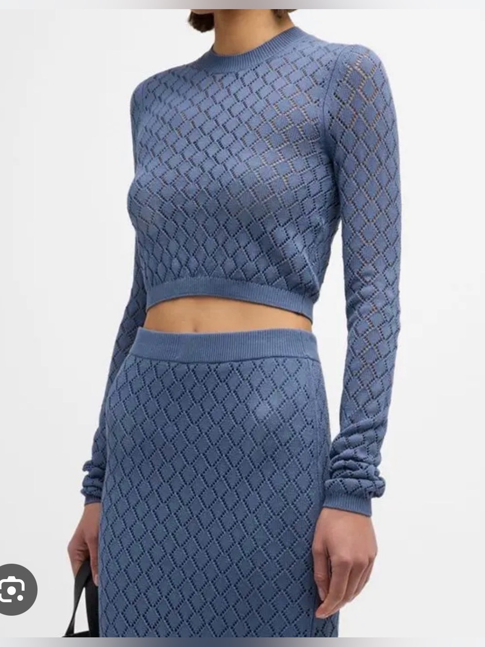 A.L.C. Blue Knit Midi Skirt and Top Set